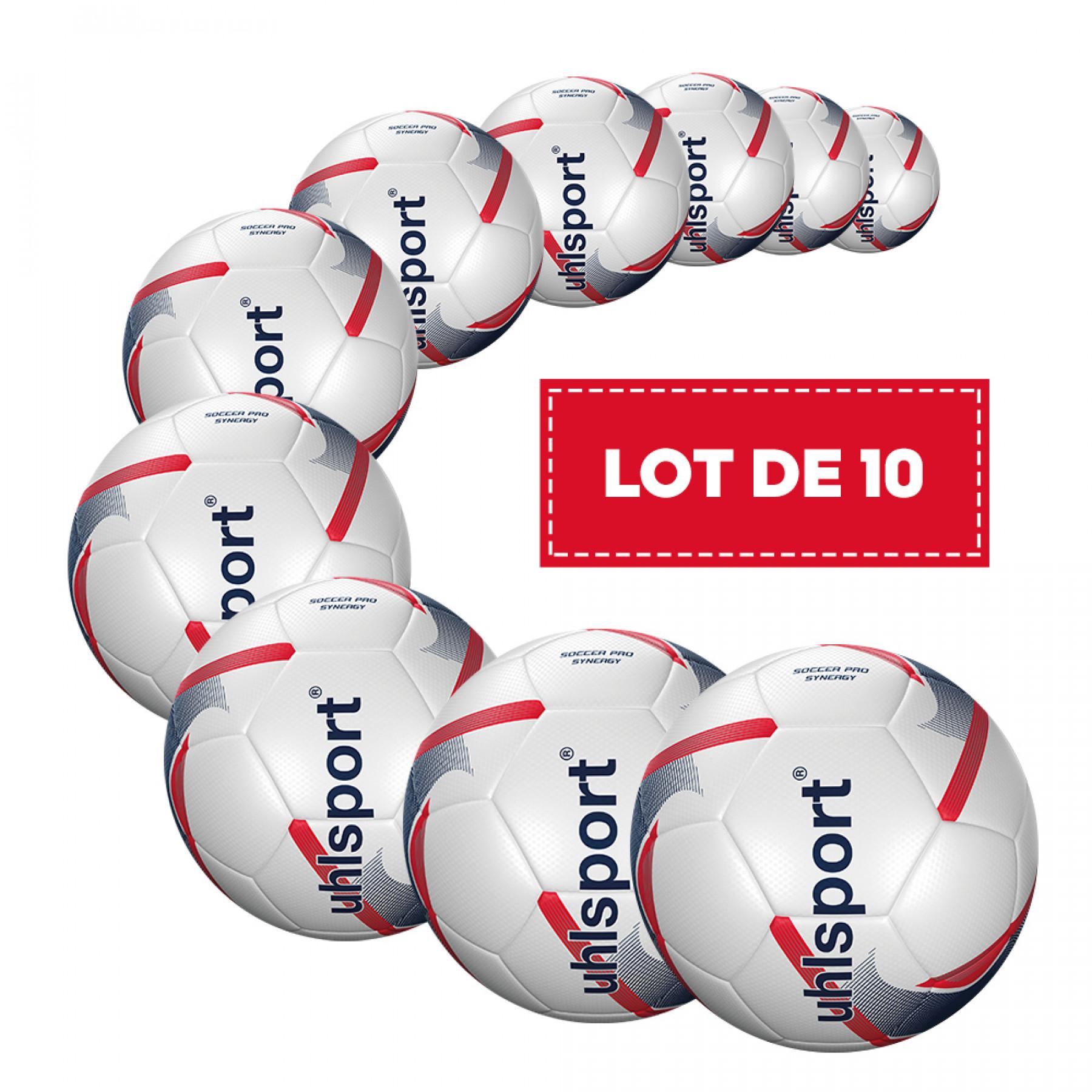 Lot de 10 Ballons Uhlsport Soccer Pro Synergy 