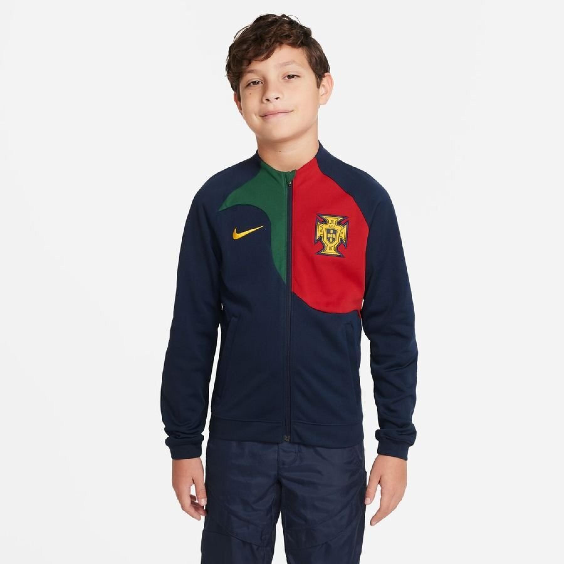 Veste de survêtement enfant Coupe du monde 2022 Portugal Academy Pro Anthem