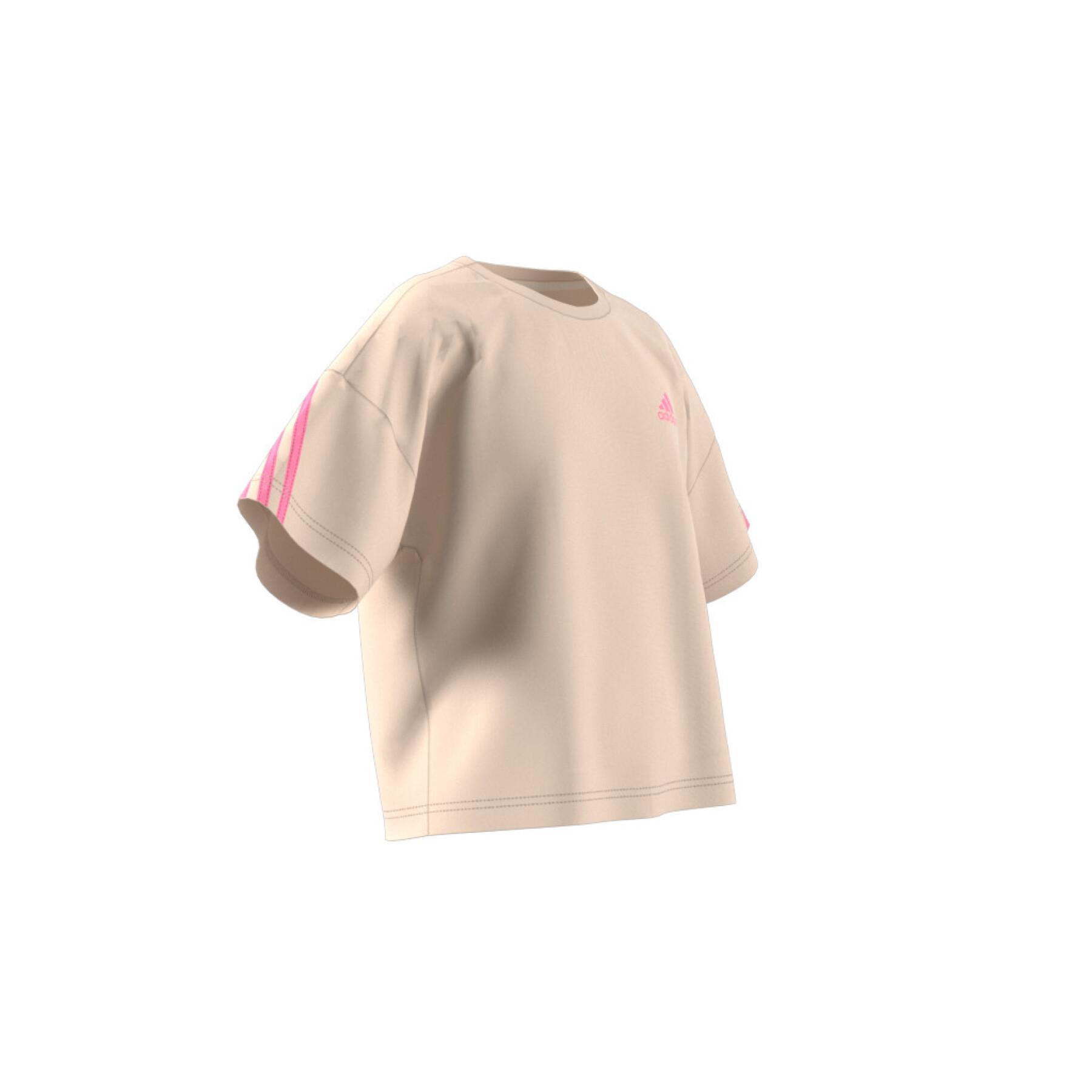 T-shirt de sport ample en coton biologique à 3 bandes fille adidas Future Icons