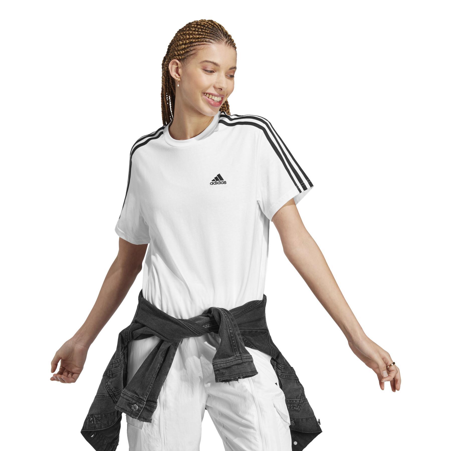 T-shirt court jersey femme adidas Essentials 3-Stripes