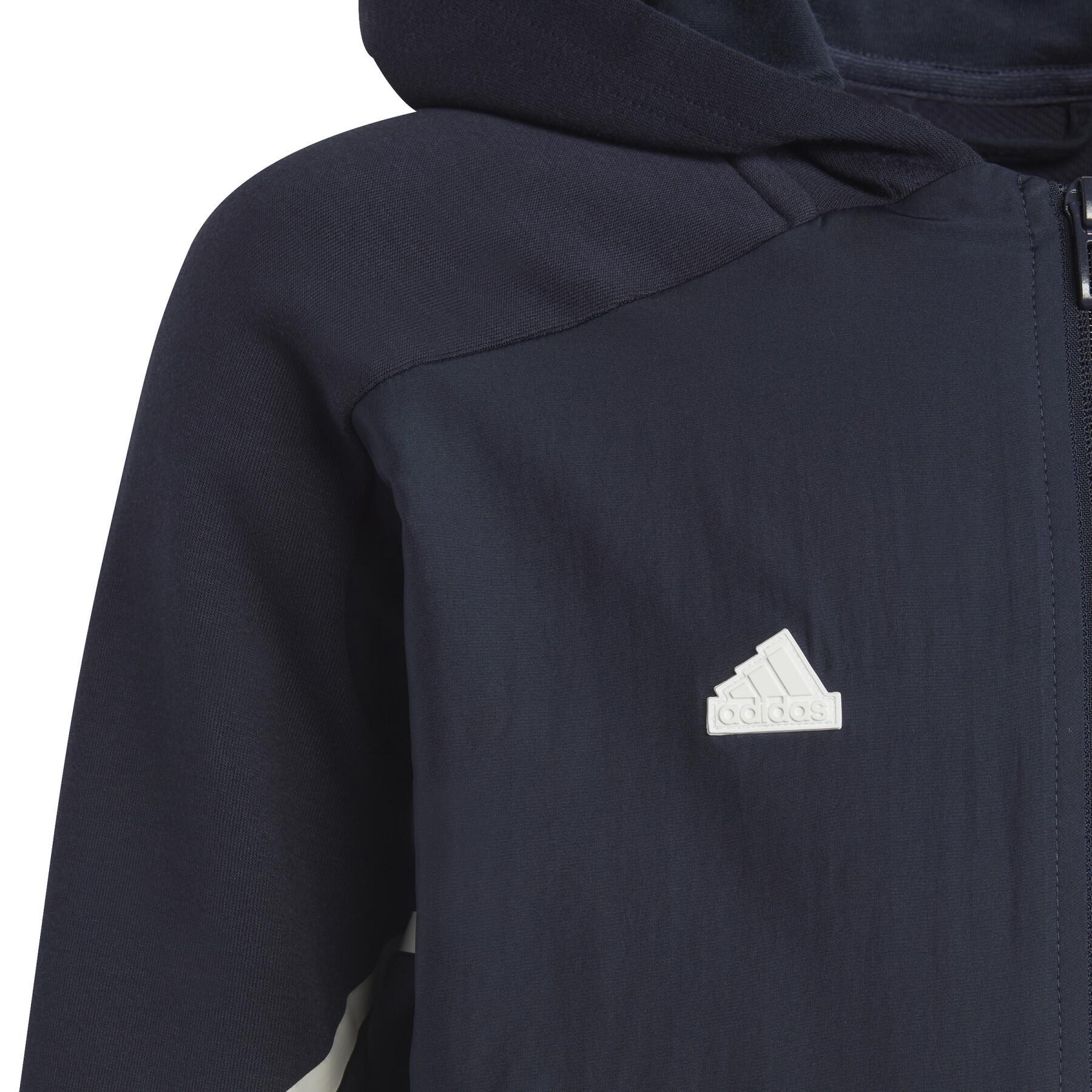 Sweatshirt à capuche full-zip enfant adidas Designed for Gameday