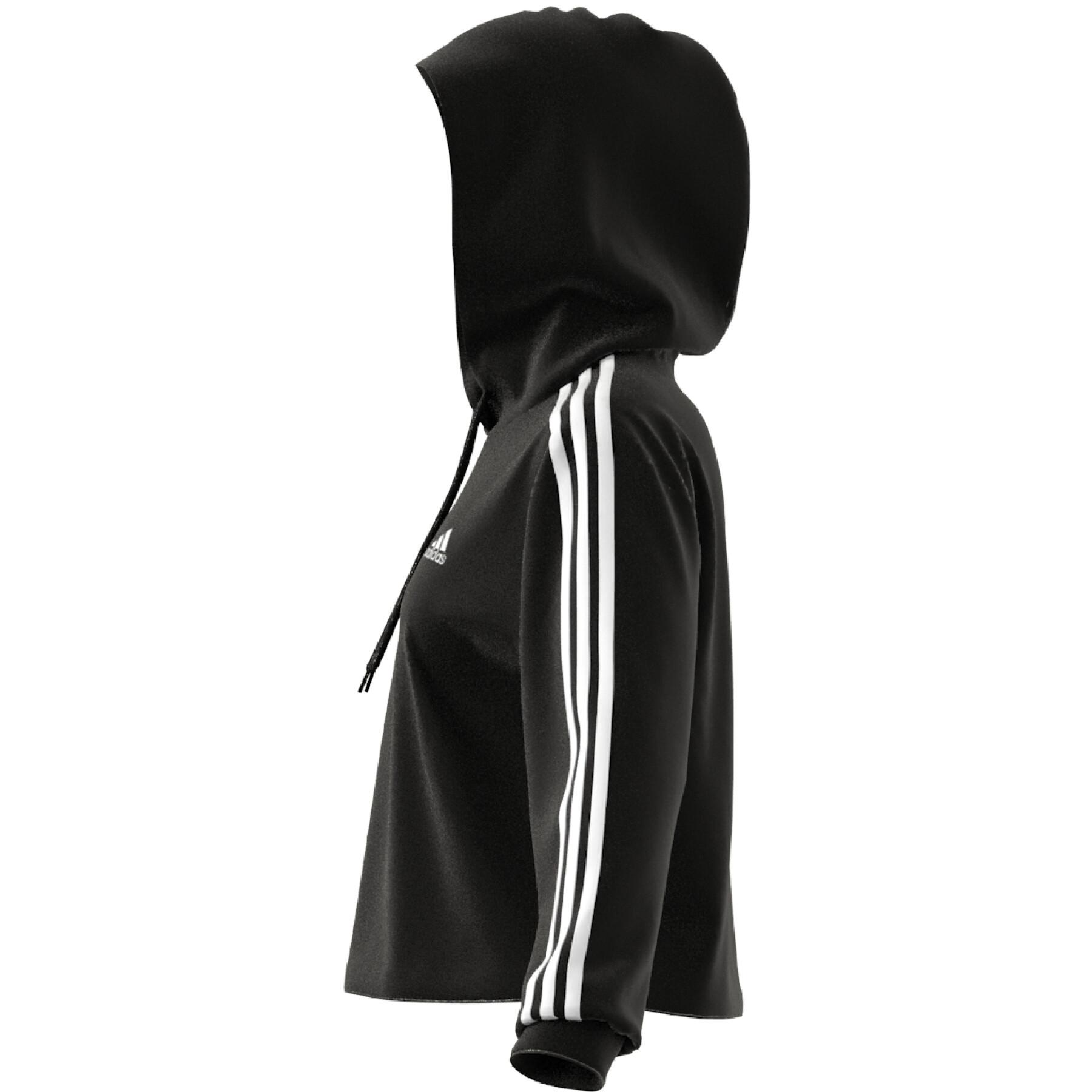 Sweatshirt à capuche crop femme adidas 3-Stripes Essentials French Terry