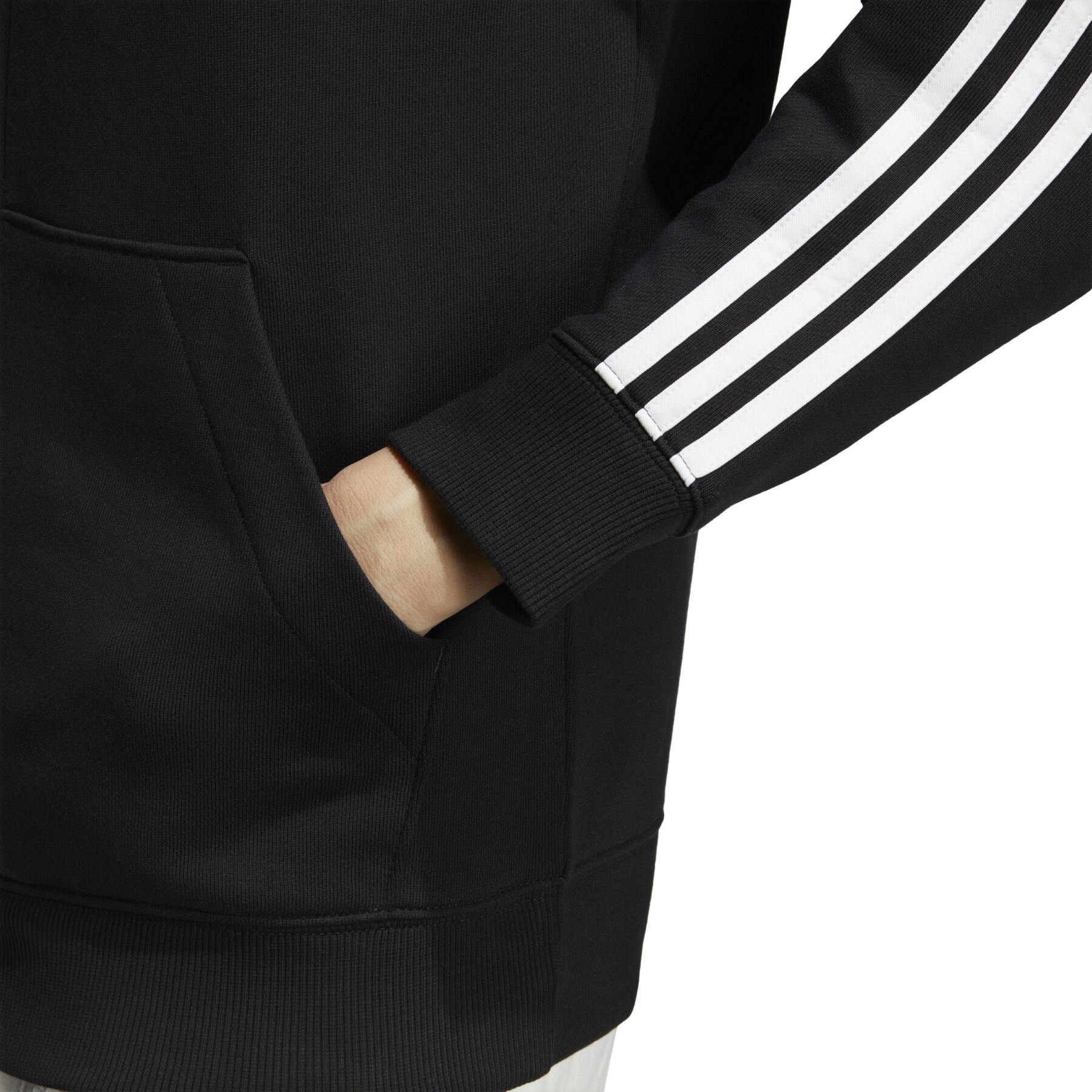 Sweatshirt régulier full zip à capuche molleton femme adidas Essentials 3-Stripes