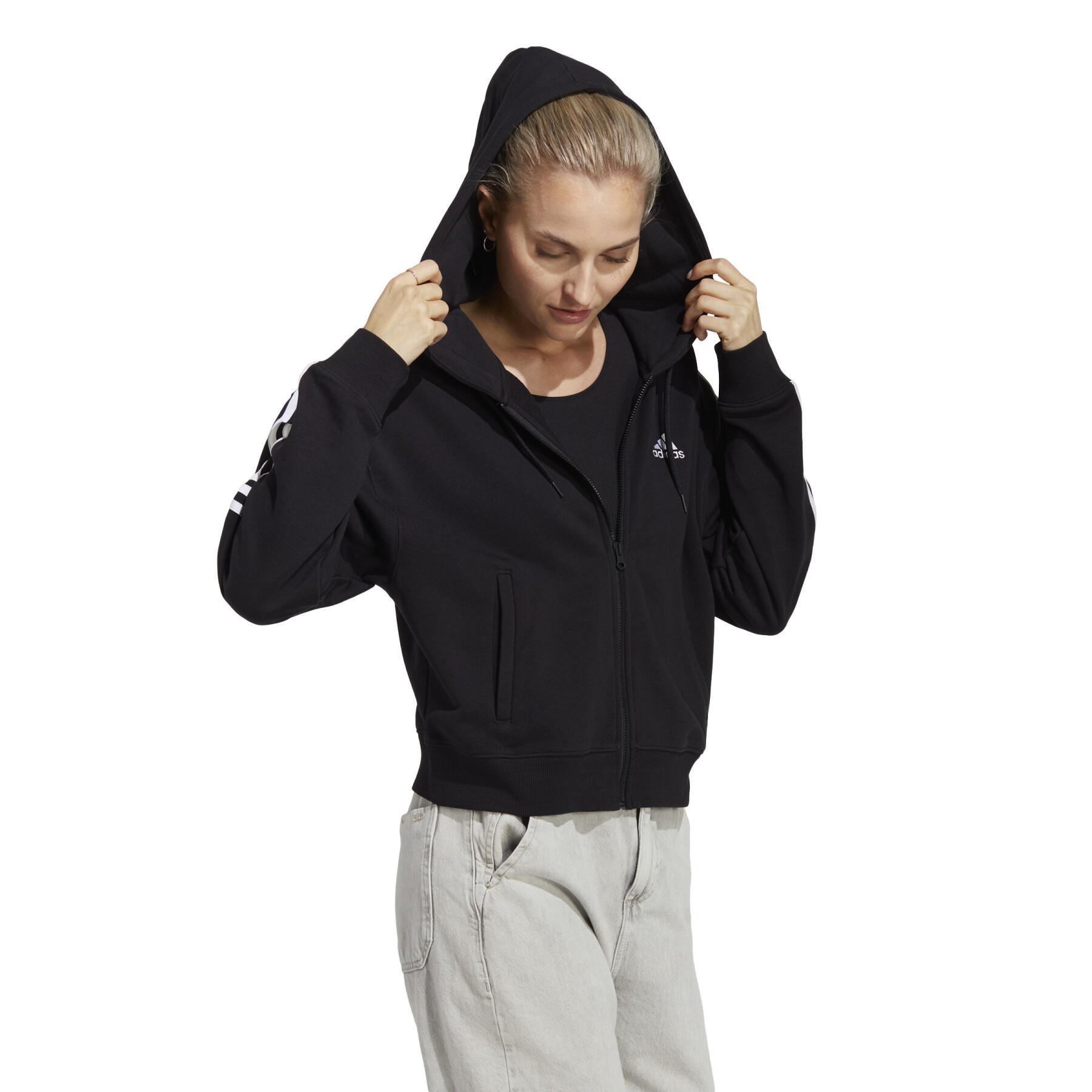 Sweatshirt à capuche zippé femme adidas Essentials 3-Stripes
