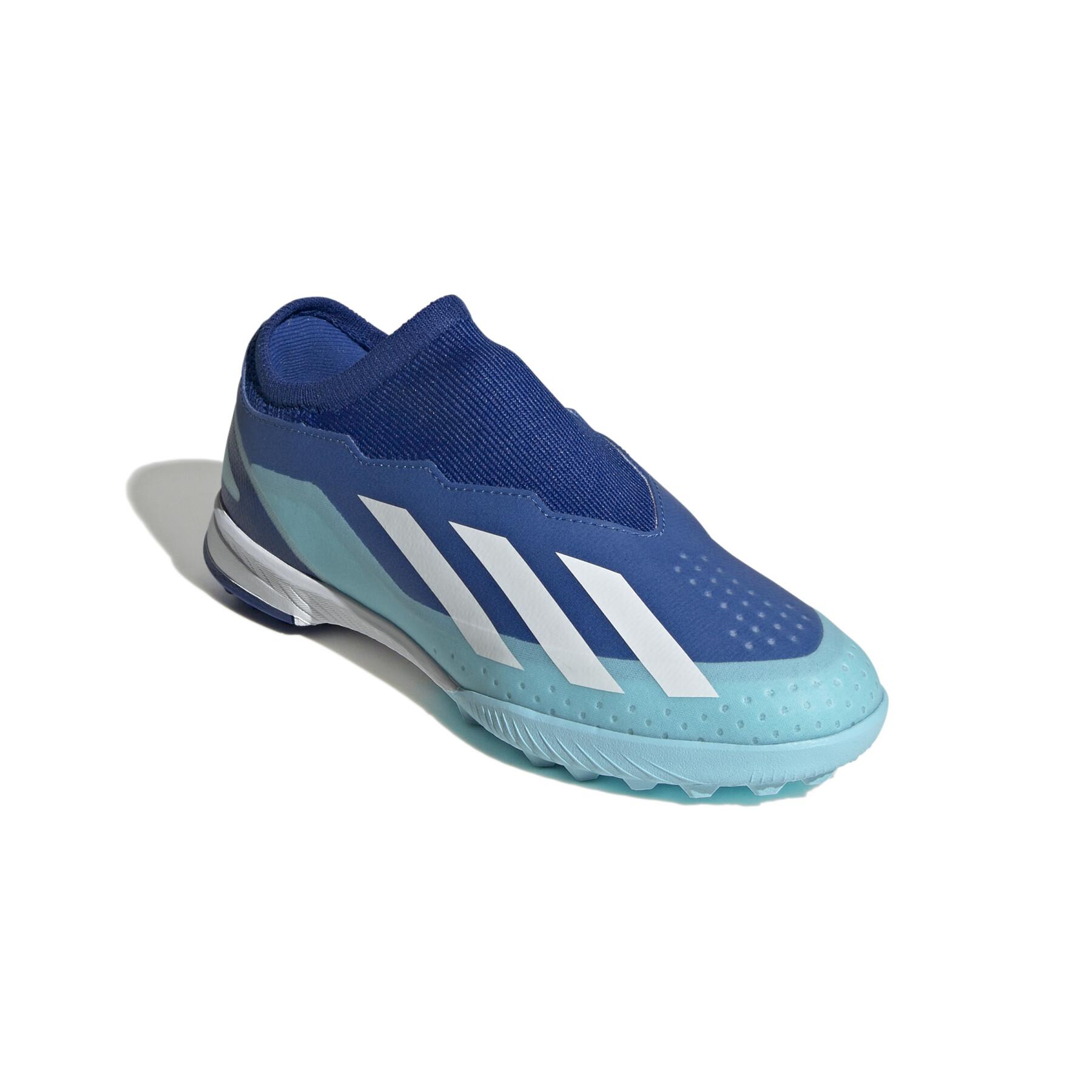 Chaussures de football sans lacets enfant adidas X Crazyfast.3 Turf - Marinerush Pack