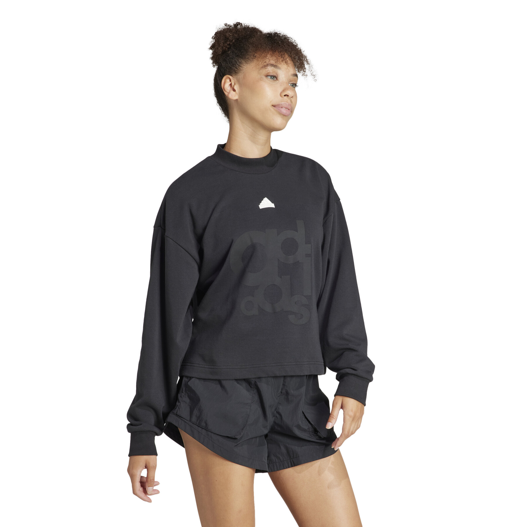 Sweatshirt ample imprimé french terry femme adidas