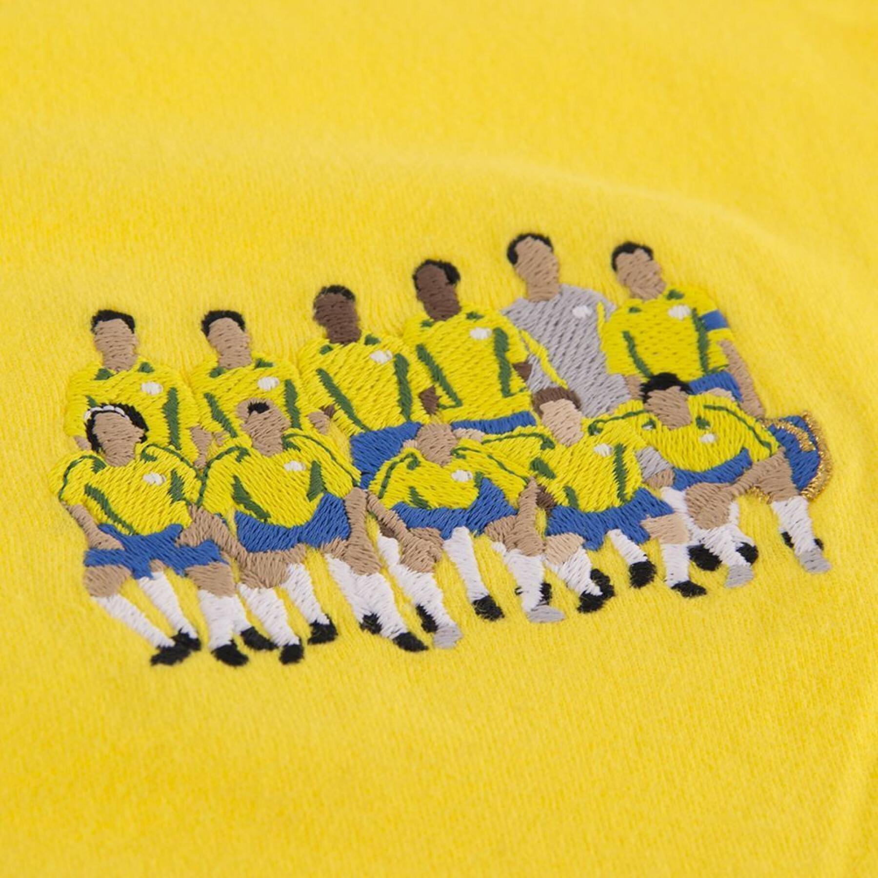 T-shirt brodé Brésil World Champions 2002