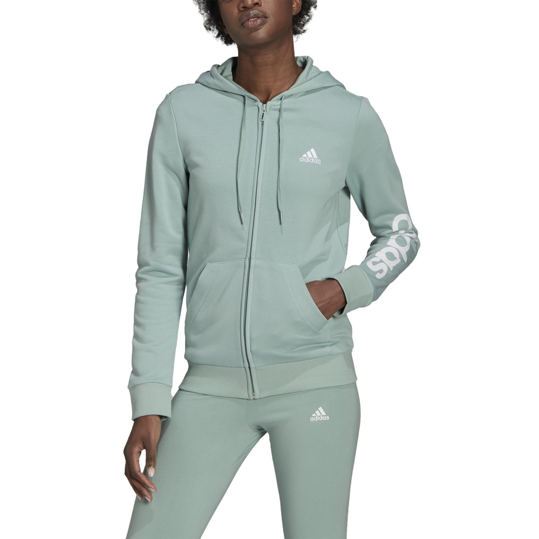 Sweatshirt zippé à capuche femme adidas Essentials Basic
