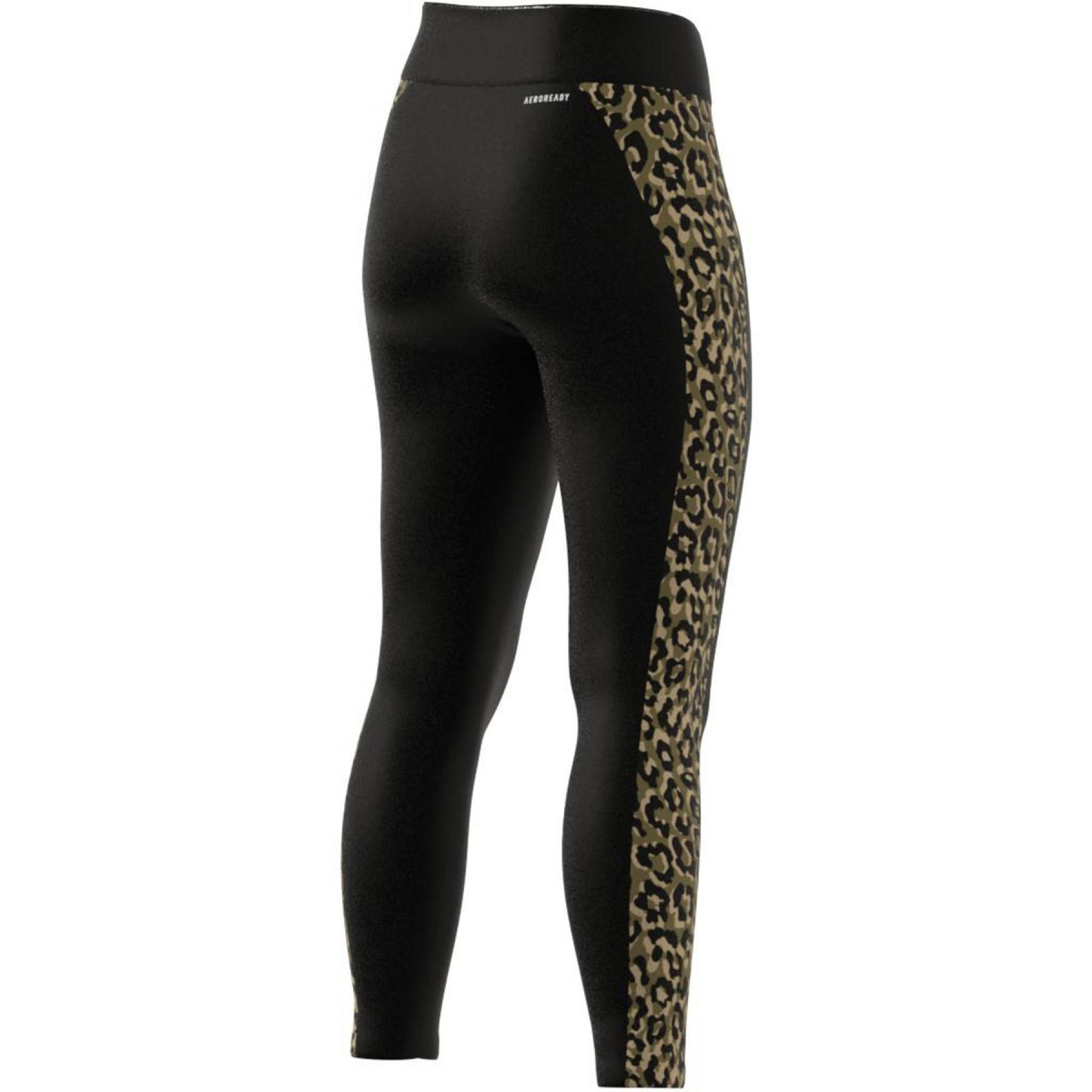 Legging femme adidas Designed To Move Aeoready Leopard Imprimé 7/8