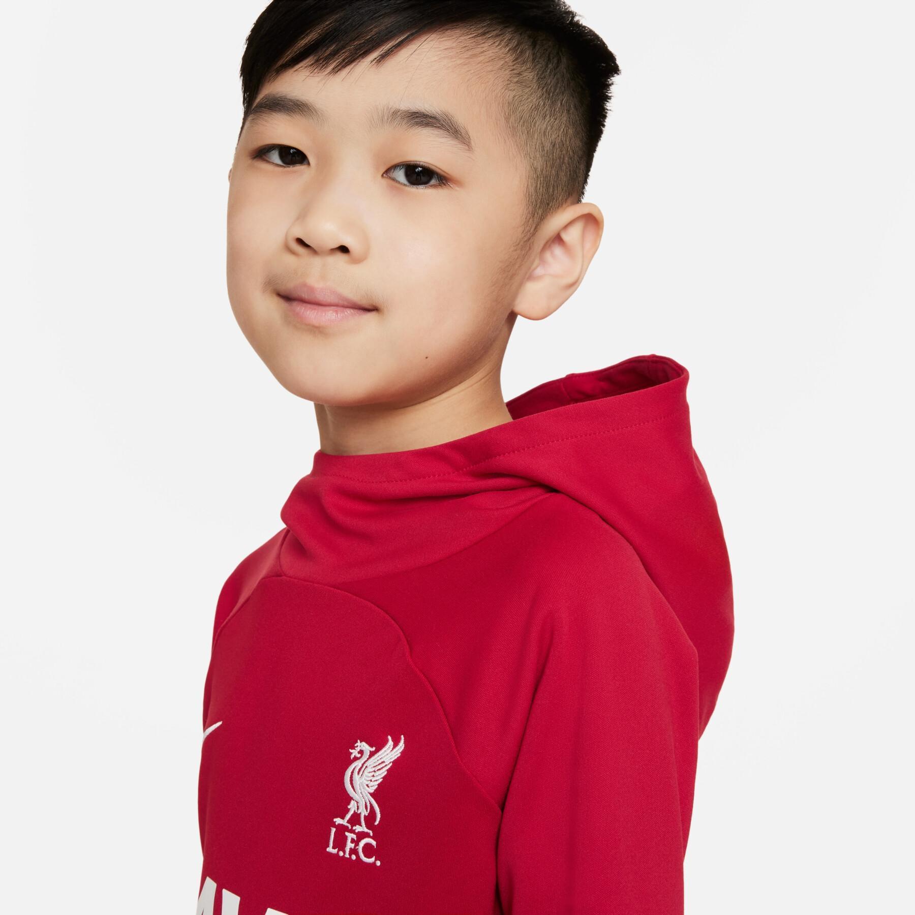 Sweatshirt à capuche enfant Liverpool FC Academy Pro 2022/23