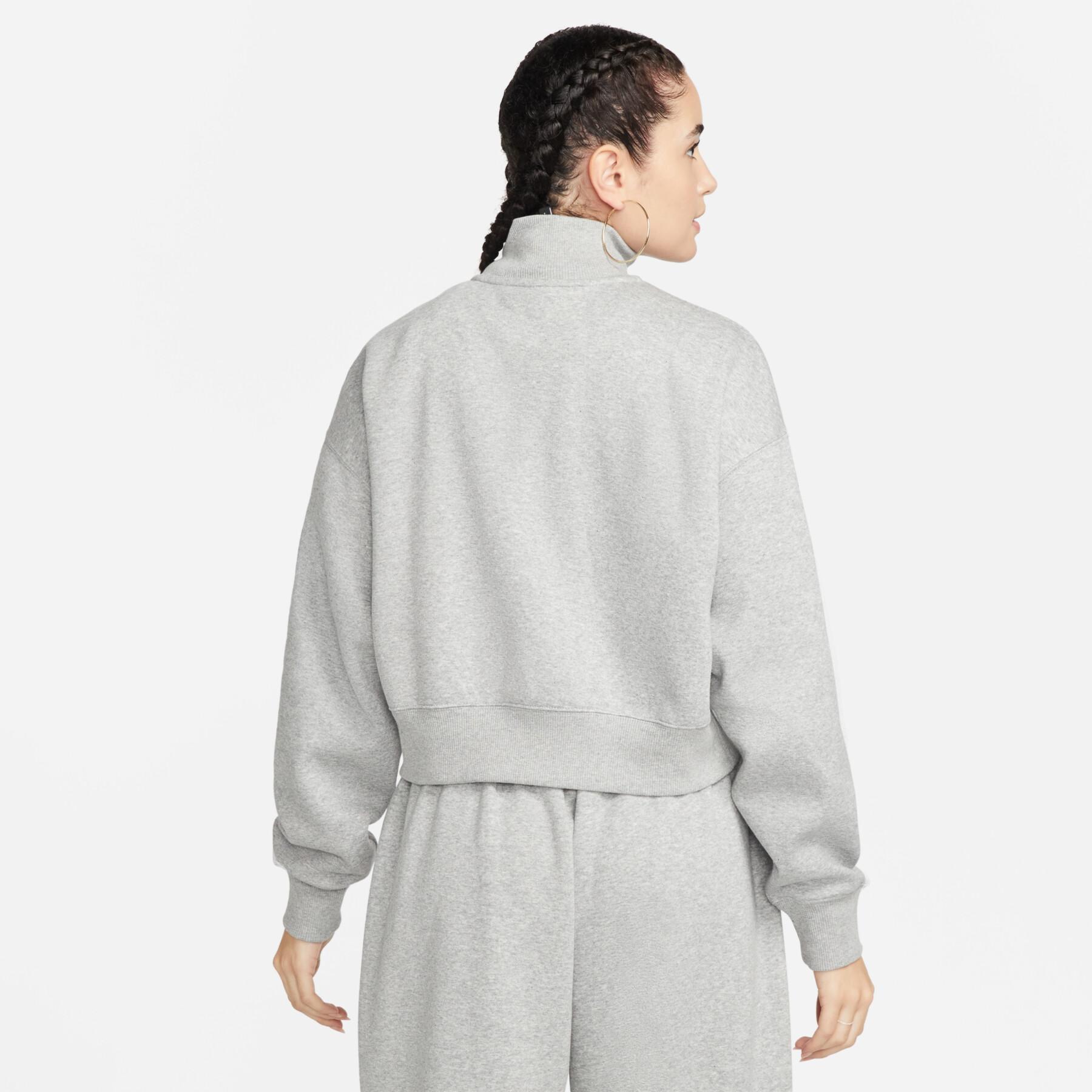 Sweatshirt crop 1/2 zip femme Nike Phoenix Fleece