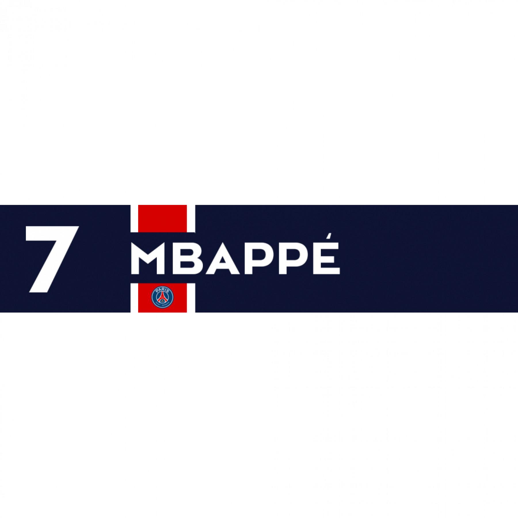 Plaque Vestiaire PSG Mbappé 7