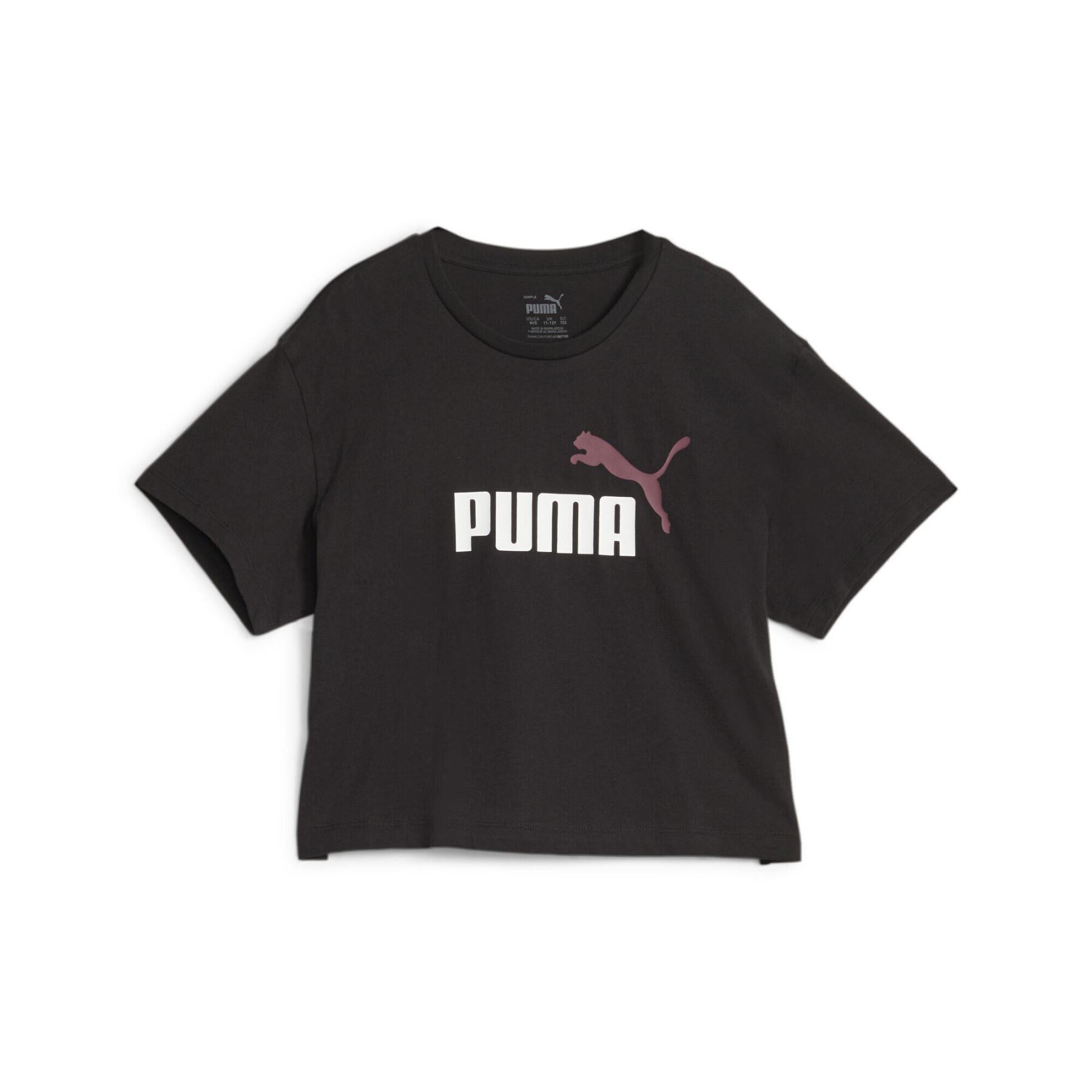 T-Shirt fille Puma Girls Logo Cropped