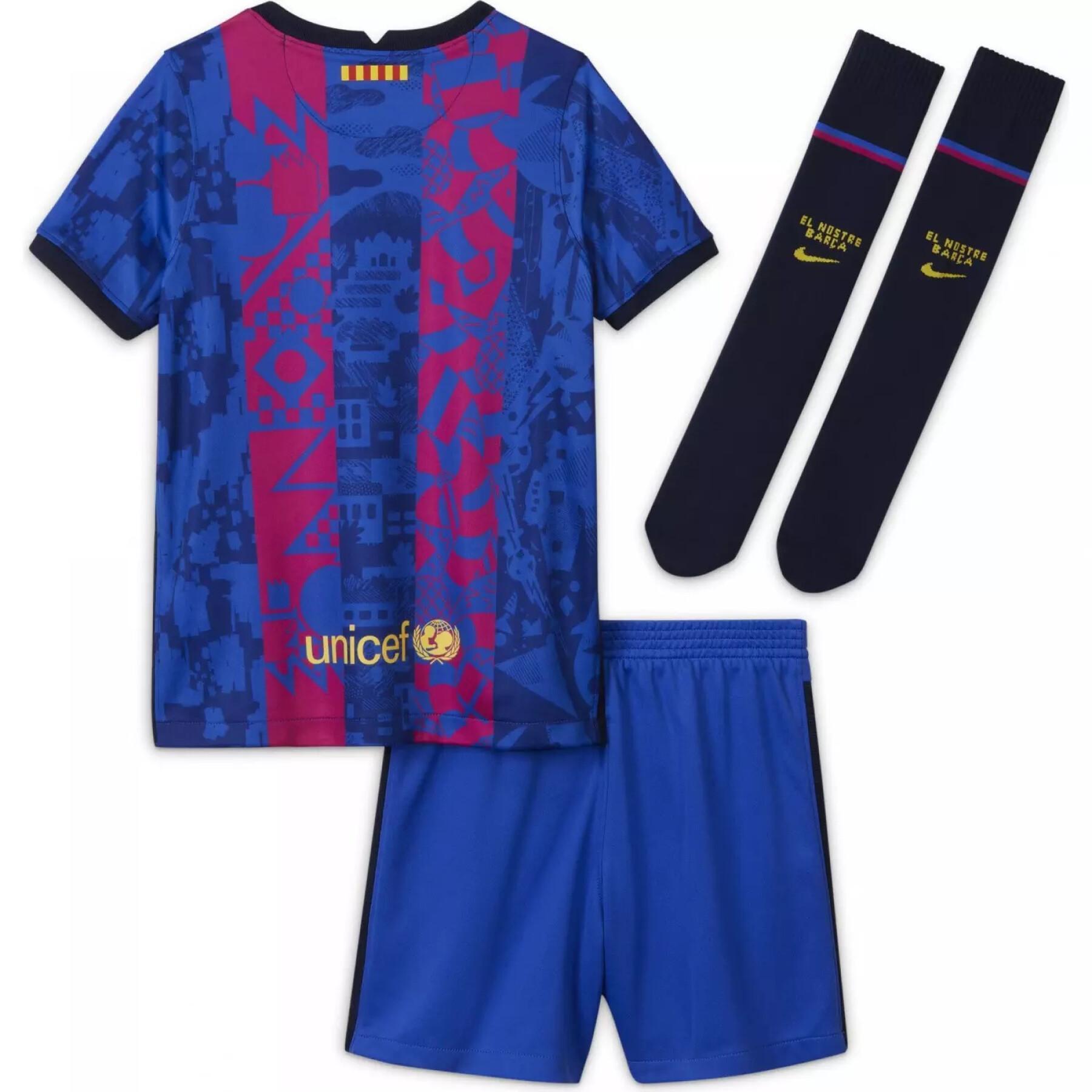 Mini-kit enfant third FC Barcelone 2021/22