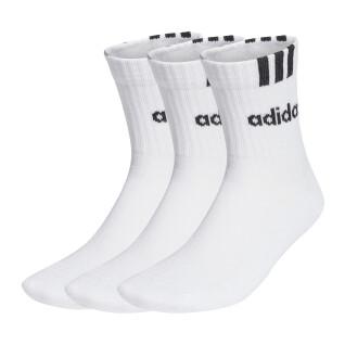 Mi-chaussettes linéaires adidas 3-Stripes (x3)