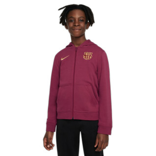 Sweatshirt à capuche full zip enfant FC Barcelone Club Fleece Tech 2023/24