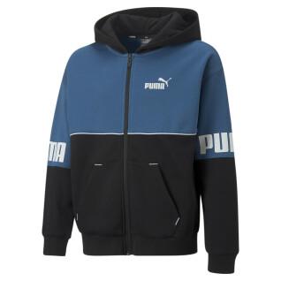 Sweatshirt full zip enfant Puma Power Colorblock FL B