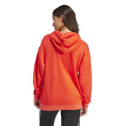 Sweatshirt à capuche imprimé french terry femme adidas