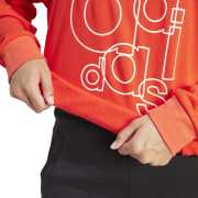 Sweatshirt à capuche imprimé french terry femme adidas