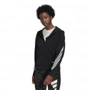 Sweatshirt zippé à capuche femme adidas Sportswear Wrapped 3-Bandes