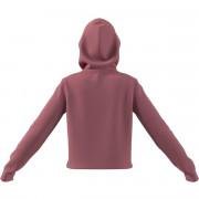 Sweatshirt court à capuche femme adidas Essentials Logo Colorblock Fleece